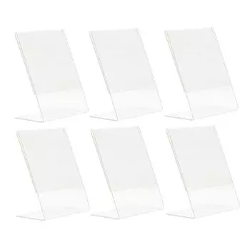 KINOKINO Настольная стойка POP Держатель рекламной вывески Акриловый держатель для фотографий Вертикальный набор фоторамок (А6 6)