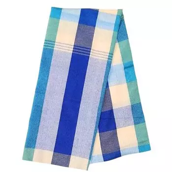 [KINOKINO] парка Омер Таиланд азиатский этнический ручная работа ткань материал клетка полоса много крест (синий светло-голубой)