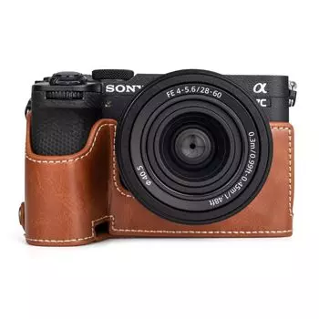 kinokoo a7c2 kinokoo чехол для камеры SONY a7cii корпус сменный чехол с отверстием для винта штатива чехол для камеры чехол из искусственной кожи, ILCE-7CM2/7CII (коричневый)