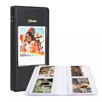 kinokoo для Instax Fuji Film Instax Wide Photo Album Polaroid Photo Storage Album дюймовая квадратная широкая пленка Polaroid, применимая 64 листа, 8 цветов чёрный