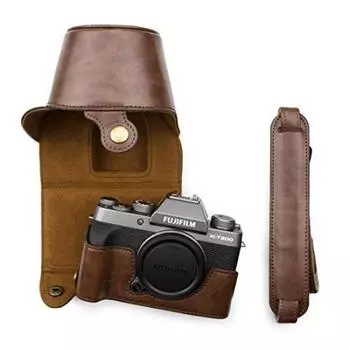 kinokoo FUJIFILM XT200X-T200 Чехол для камеры Задняя часть камеры Совместима с объективом 15-45 мм Сменный чехол из искусственной кожи Легкий Отверстие для штатива Включает плечо
