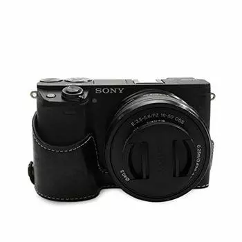 kinokoo Sony A6400 A6100 специальный чехол для камеры с винтом для штатива, чехол для ремешка на запястье, сменный, отверстие, (черный)