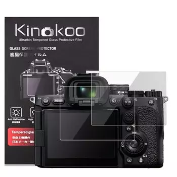 kinokoo SONY A7R V LCD Protective of Thickness SONY Protective Film for Digital Camera A7R 9H High Fingerprint Bubble Tempered Glass Film, [Set 2,