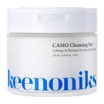 Kinonics CAMO Cleansing Pads 70 Pieces 275ml Cleansing Wiping Pads Facial Cleansing Makeup Remover Makeup Remover Exfoliating Care Moisture Pore