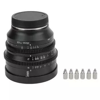 Кинообъектив 7 Artisans 35 мм T1.05 с большой апертурой и ручной фокусировкой для камер с креплением E