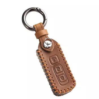 Kinotaka Genuine Leather Smart Key Case with 3 Buttons for Honda Specially Designed for the New NBOX and More 3 Vehicles, NBOX, Custom, N-Wagon, N-WGN