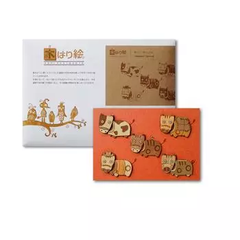 KINOWA Картина из дерева Оригинальный набор ручной работы Корова Сделано в Японии Карнавал в Акабэко