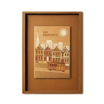 KINOWA Картина из дерева, оригинальный набор ручной работы Городские пейзажи мира Сделано в Японии Сан-Франциско