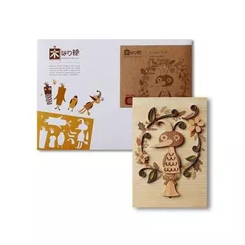 KINOWA Набор для рисования по дереву, оригинальный набор для ручной работы, квиллинг, птица, сделано в Японии Welcome Bird