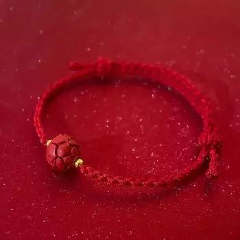 Киноварный лотос ручная веревка женский натальный год ручная работа красная маленькая красная веревка ювелирные изделия регулируемые