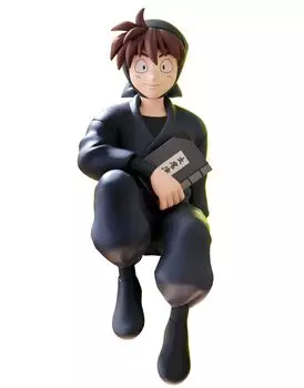 Киноверсия Nintama Ninja Сильнейший тактик Хансукэ Дои Стоппер Фигурка 1 тип в общей сложности Команды Рантаро/Докутакэ чёрный