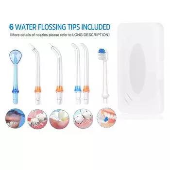 Kinsei Beauty Ирригатор для полости рта Портативный водный зубной нить Аксессуары Water Jet 6 Jet Tips