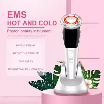 KinseiBeauty EMS массажер для лица Micro Current Beauty Массажер для лица Звуковая вибрация для удаления морщин Горячее и прохладное ультразвуковое устройство для подтяжки лица