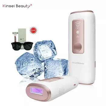 KinseiBeauty K5 Лазерная эпиляция Лазерная эпиляция ICE Cold IPL Эпилятор 999999 Мигает Безболезненное удаление волос IPL Домашнее использование EU Plug белый