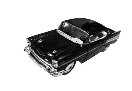 Kinsmart Chevrolet Bel Air Черный Масштабная Литая Модель Автомобиля KT5313b (1957 год) 1/40 [Б/у]