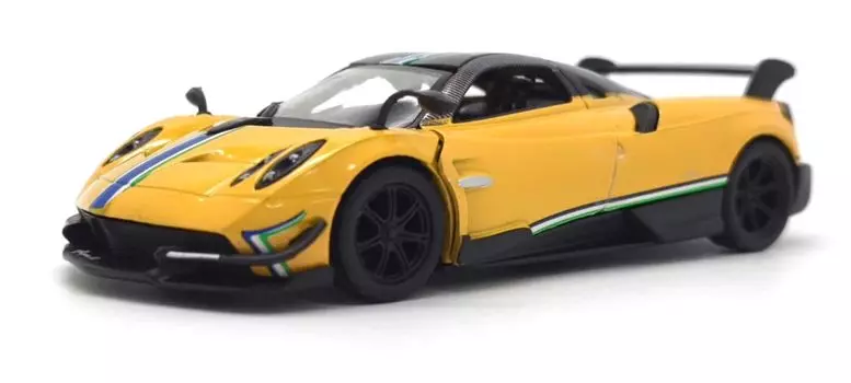 KiNSMART minicar Pagani Huayra BC LIVERY EDITION 2016 with pullback and box 1/38 (orange)