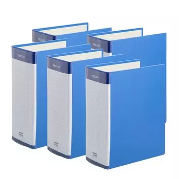 Kinstar Pipe Blue A4 Vertical 2 Storage Holds 1000 100mm Double-Opening File, Double-Opening, 5-Book Pack, Holes, File, Sheets,