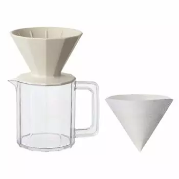 KINTO ALFRESCO Brewer Jug Set 4cups Beige Dishwasher Safe Outdoor 20732 бежевый