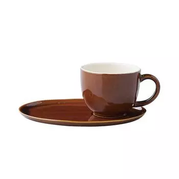 KINTO Cup Saucer Hokkuri Cafe Sweets Brown 23626 & коричневый