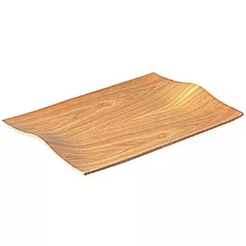 KINTO Curved Handle Tray 440x310mm Willow Wooden Tray 45141 Non-slip