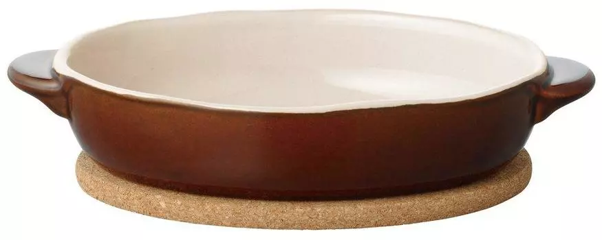 KINTO Hokkuri Oval Gratin Brown Safe 16477 Oven/Microwave/Dishwasher коричневый