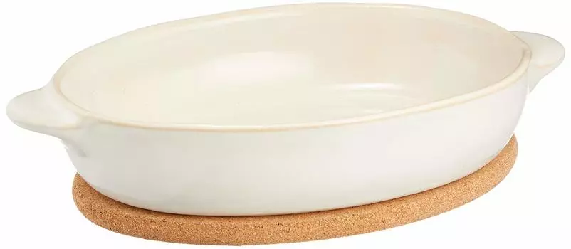 KINTO Hokkuri Oval Gratin White Safe Gift Present 23078 Oven/Microwave/Dishwasher белый