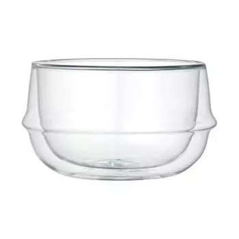 KINTO KRONOS Double Wall Soup Bowl 330ml Heat Resistant Glass Safe Gift Present 23110 Microwave/Dishwasher