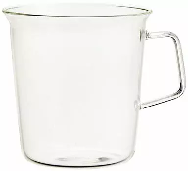 Kinto Кружка для молока CAST 310 мл, безопасное стекло 8435, термостойкая, подходит для микроволновой печи/посудомоечной машины синий