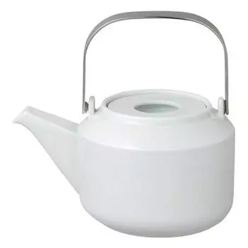 Kinto LT 21232 Чайник 21232 20,2 жидких унций (600 мл), Белый с ситечком, можно мыть в посудомоечной машине