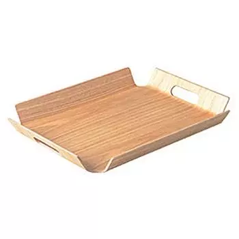 KINTO Non-slip Frame Handle Tray 445x335mm Willow Wooden Tray 45142