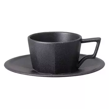 KINTO OCT Cup Saucer 80ml Black Safe 28893 & Microwave/Dishwasher чёрный