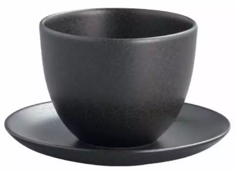 KINTO Teacup PEBBLE Cup Saucer 180ml Black 17147 & чёрный