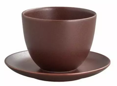 KINTO Teacup PEBBLE Cup Saucer 180ml Brown 17146 & коричневый