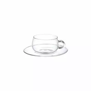 KINTO UNITEA Cup Saucer 230ml Glass Heat Resistant Glass Gift Present 8330 &