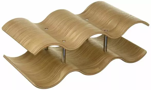 KINTO Wine Rack for 5 Bottles Willow Liquor Shelf Wine Bottle Storage 45161