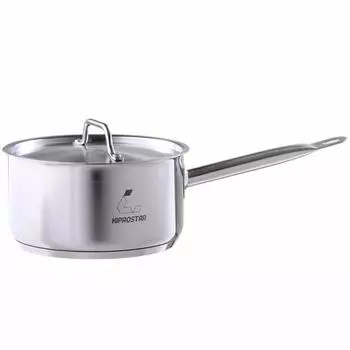KIPROSTAR Commercial Use One Hand Pot Stainless Steel IH Compatible with Special Lid (18cm)