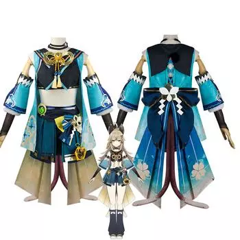 Кирара Косплей Genshin Impact Костюм Парик Игра Курьер Кирара Уши Хвосты Костюм Женский Кот На Хэллоуин Карнавальный Вечерний Наряд M