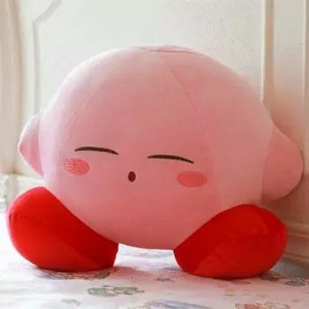 Kirby Adventure Plush Soft Doll Large Stuffed Animals Toys Child Gift Decor Home Closed Eyed,24cm