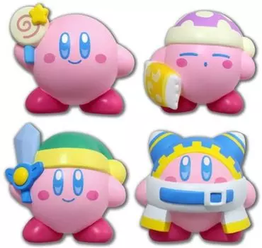 Kirby of the Stars Round Soft Vinyl Figure KIRBY CLOSET of 4 Types Gacha Gacha Capsule Toy MUTEKI! SUTEKI! [Set (Full Complete)]