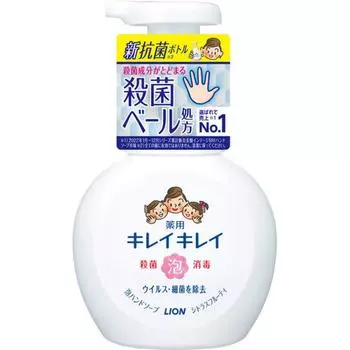 Kirei Kirei Лечебное пенное мыло для рук с цитрусовым фруктовым ароматом, основная часть, 250 мл