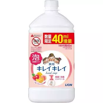 Kirei Kirei Lion Kirei Kirei Bubble Soap Fruit Refill Extra Large 840ml