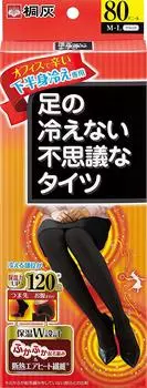 Kiribai Kagaku Mysterious tights that keep your feet specifically for cold lower 1 pair won t cold, body, M-L size, black,