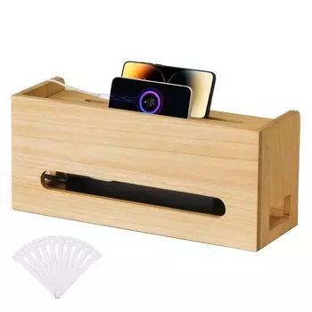 KIRIGEN Paulownia Cable Box Чехол для шнура смартфона Подставка Функция Готовый продукт Растительное масло Краска Отделка Натуральный DXH-NA