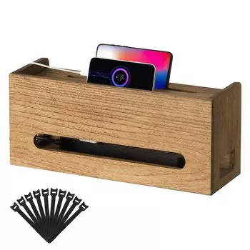 KIRIGEN Paulownia Cable Проводка Зарядка Завершена Растительное Масло Краска Коричневый Коробка, Органайзер, Станция, Продукт, Отделка, DXH-DBR