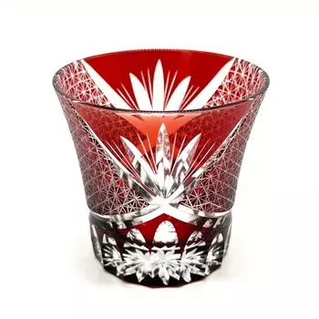 Стеклянная чашка Kiriko Red Red Cup Стеклянная чашка Kiriko Respect for the Aged Посудомоечная машина Подходит для посудомоечной машины [598R] День, День матери, День отца, Модный, Безопасный, красный