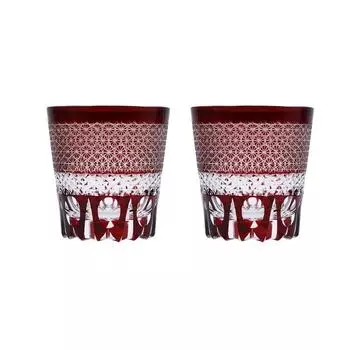 Kiriko Kiriko Pair Kiriko Glass Kiriko Rocks Glass Cold Mixed with Mixed with Hot 60th Kiriko Ring Sake, Shochu, Water, Water, Celebration, Birthday, красный
