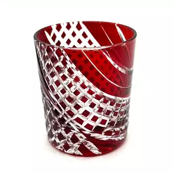 Kiriko Old Glass Cup Red Red Cup Kiriko Glass Respect for the Aged Dishwasher Dishwasher Safe [618A] Day, Mother s Day, Father s Day, Stylish,