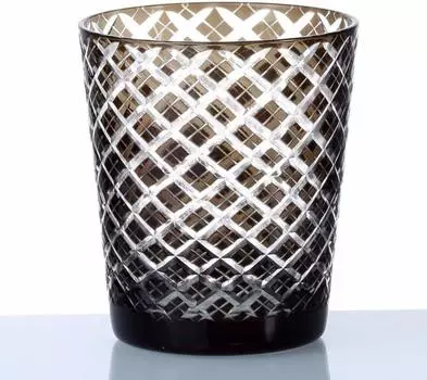 Kiriko Old Kiriko Rocks Stylish Light Ink Можно мыть в посудомоечной машине Стекло, Стекло, Стекло, Чашка, Стекло, Ярай, Цвет, Серый, серый