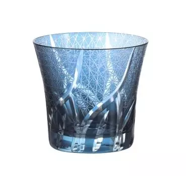 Kiriko Rocks Beer Whiskey Shochu Dishwasher 240ml Ink Blue Стекло, Стекло, Стекло, Стекло, Стекло, Безопасный, (Индиго),
