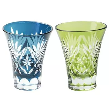 Kiriko Single Beer Glass Pair Kiriko Kiriko Sip Drinking Pair Set of Gift Gift Box Dishwasher Safe Set, Glass, Cup, Glass, 2, Present, Stylish, Box,